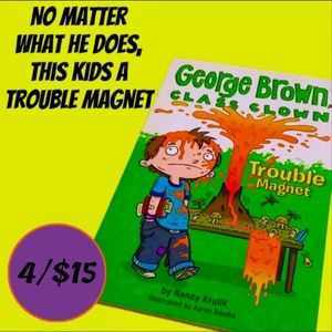 🔵 4/$15 • “George Brown Trouble Magnet”